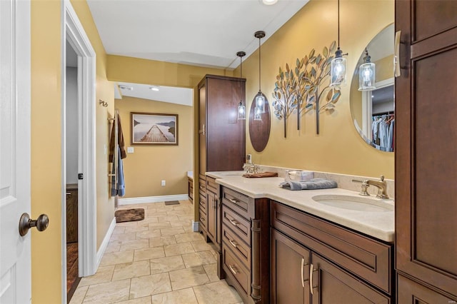 bathroom with vanity