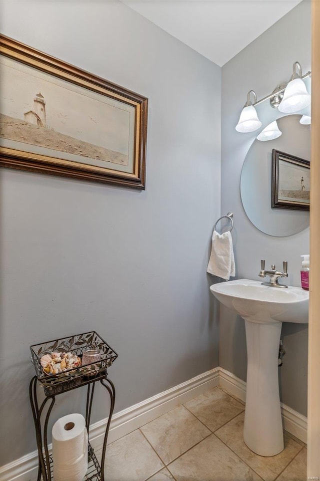 bathroom featuring tile patterned flooring