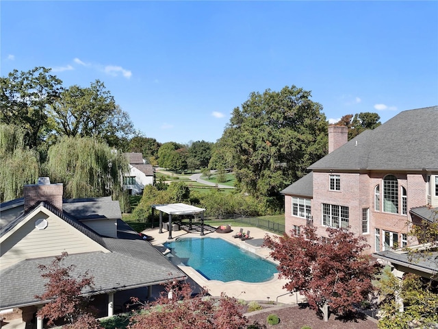 view of pool featuring a patio area