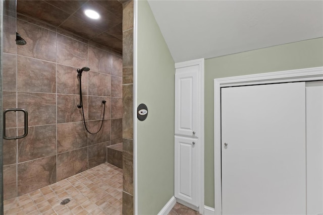 bathroom featuring walk in shower