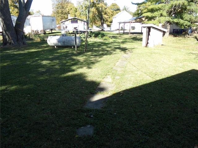 view of yard with a gazebo