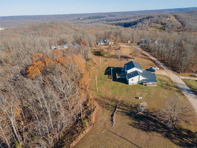 bird's eye view with a rural view