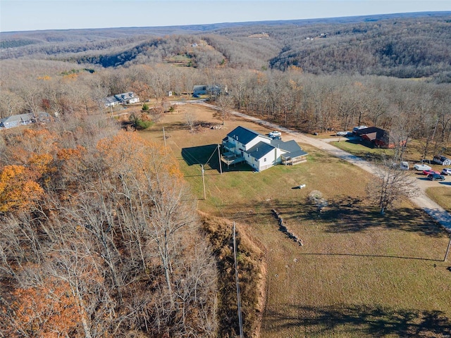 drone / aerial view with a rural view