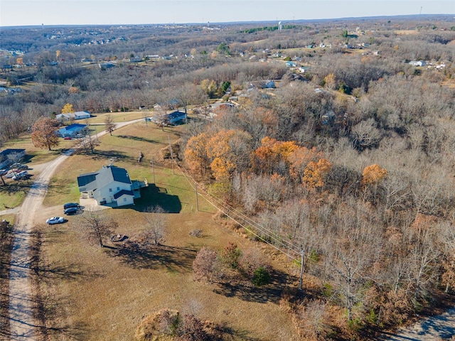 bird's eye view with a rural view