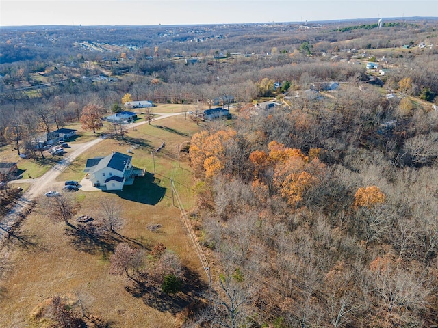 bird's eye view featuring a rural view