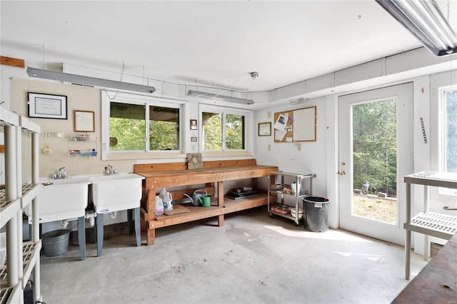 miscellaneous room featuring plenty of natural light