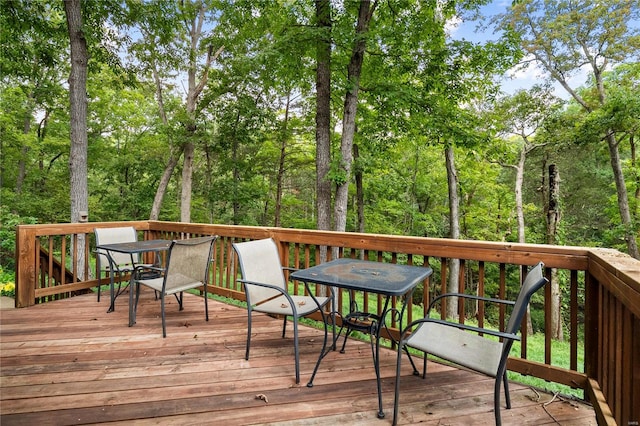 view of wooden terrace