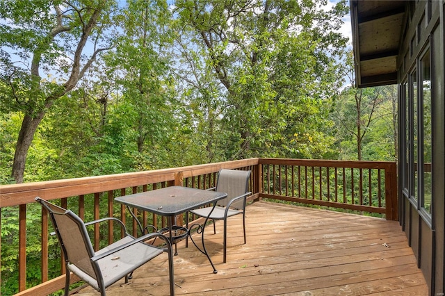 view of wooden deck