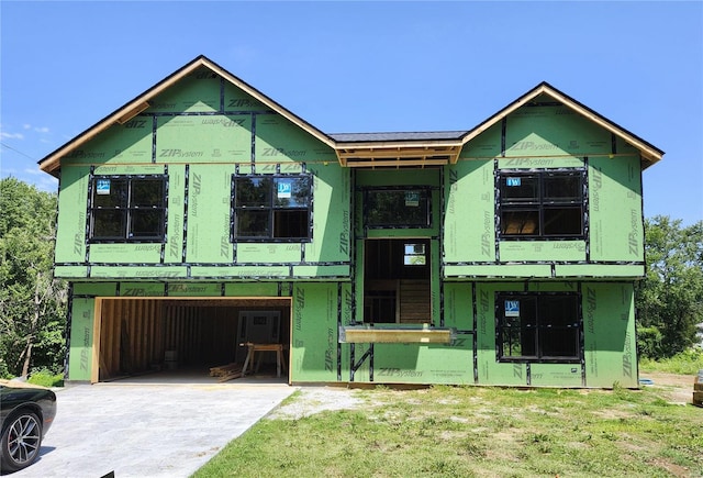 property under construction with a garage