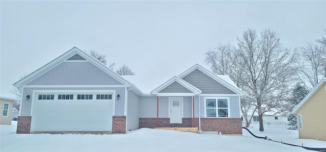 craftsman house with a garage