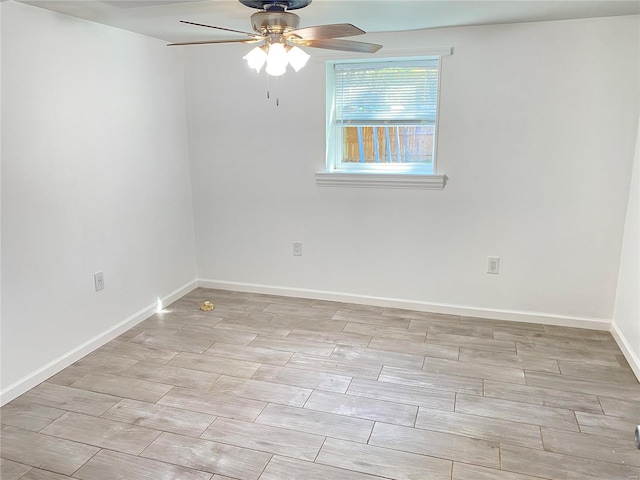 unfurnished room featuring ceiling fan