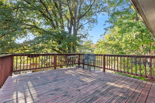 view of wooden terrace