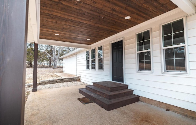 view of patio featuring covered porch