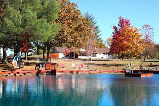 view of water feature