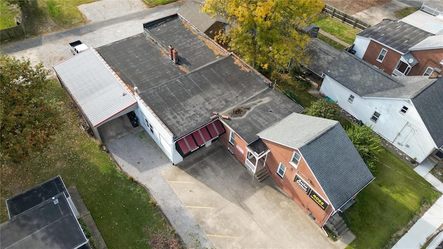 aerial view with a residential view