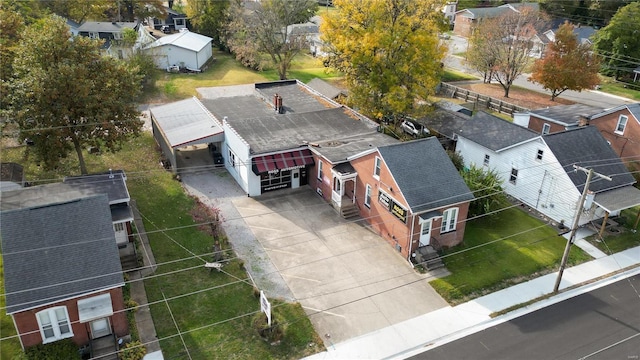 aerial view featuring a residential view