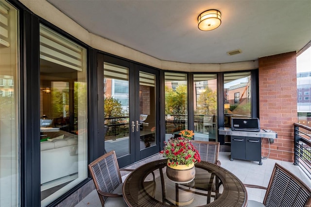 exterior space with french doors