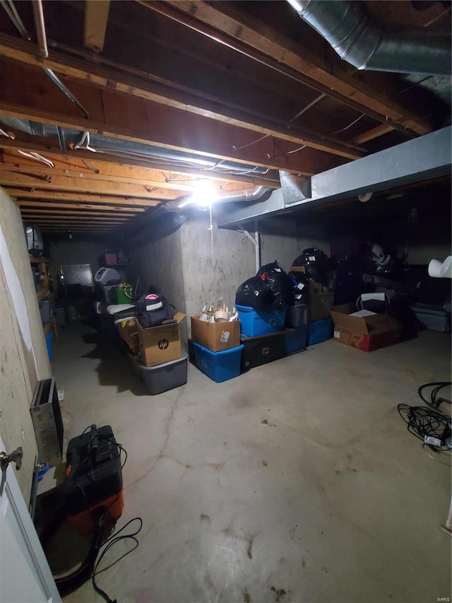 view of basement