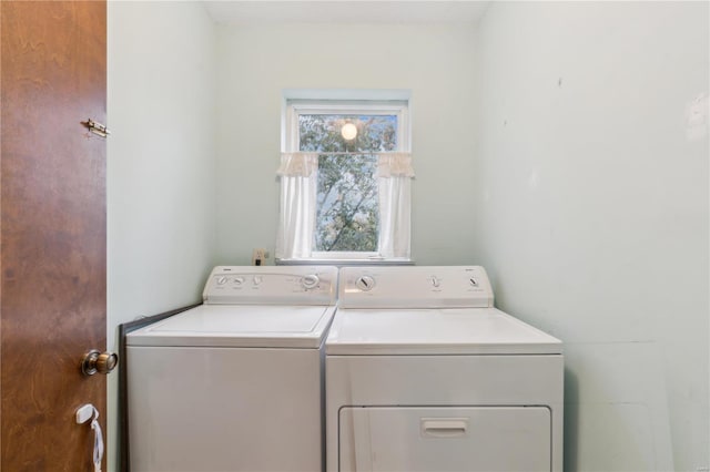 laundry area with washer and dryer