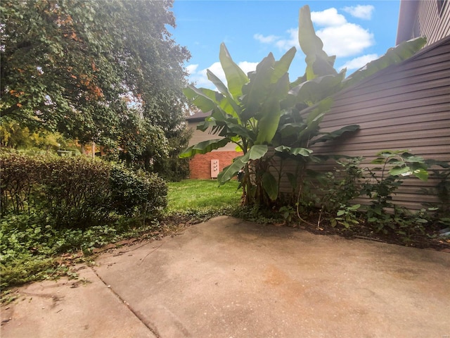 view of yard with a patio