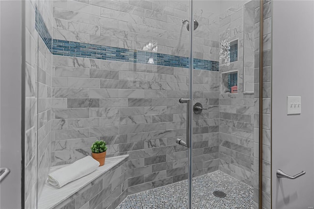 bathroom with walk in shower