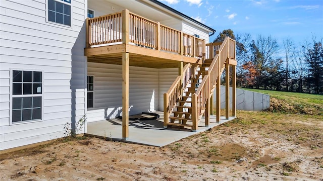 exterior space featuring a deck