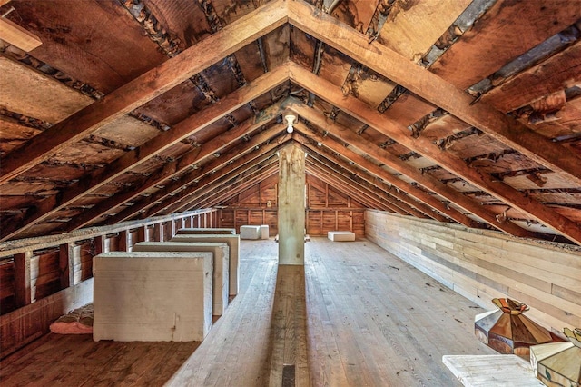 view of attic