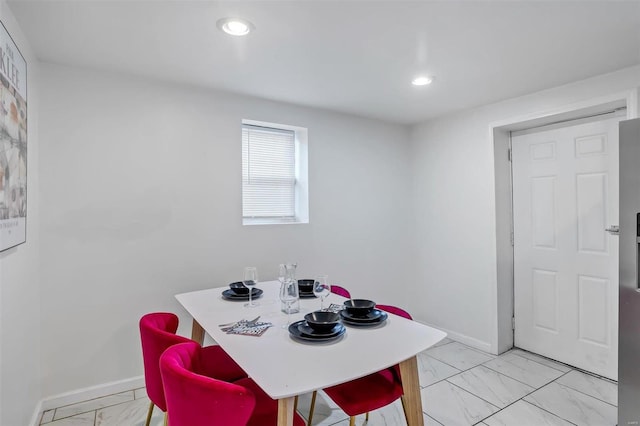 view of dining room