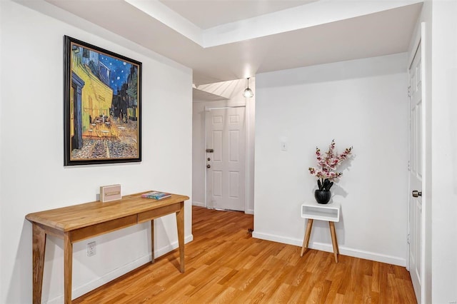 hall featuring hardwood / wood-style floors