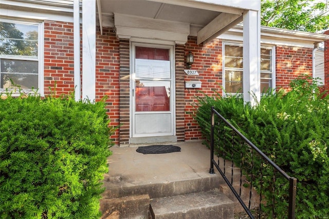 view of doorway to property