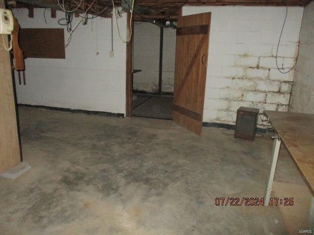 view of basement