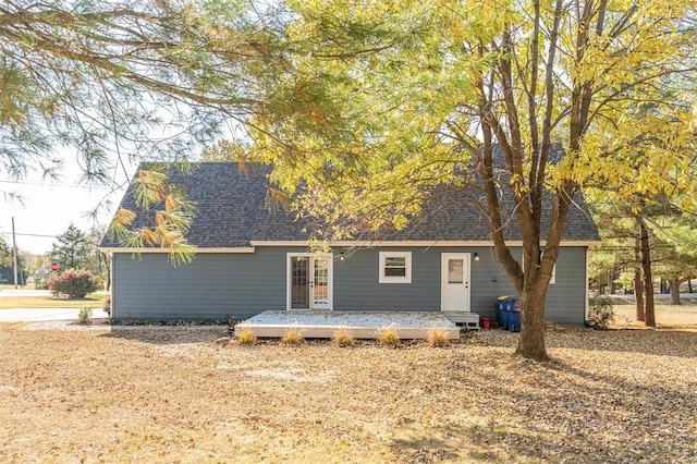 view of front of home with a wooden deck