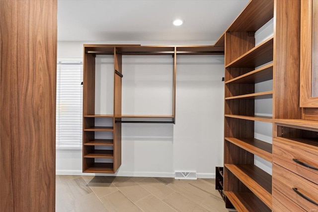 view of walk in closet