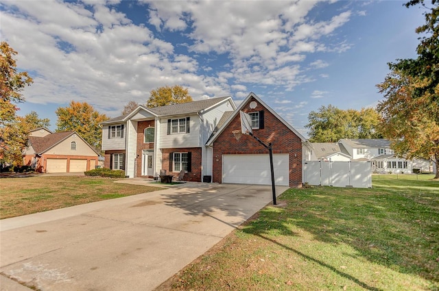 view of front of house with a front lawn