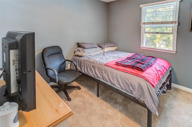 bedroom with carpet floors