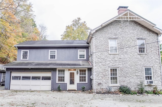 view of property with a garage