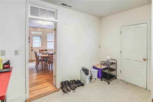 misc room with wood-type flooring