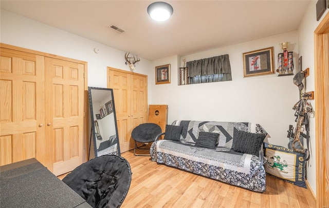 living room featuring hardwood / wood-style flooring