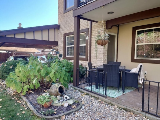 view of patio / terrace with a deck