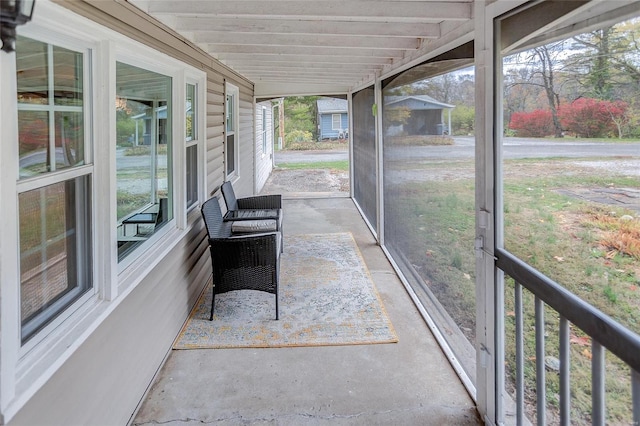 view of sunroom