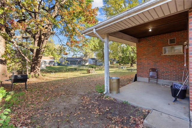 view of yard with a patio