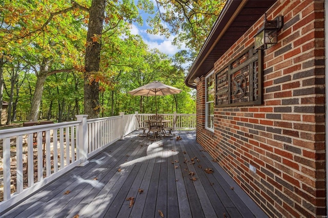 view of wooden deck