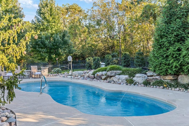 view of pool with a patio area