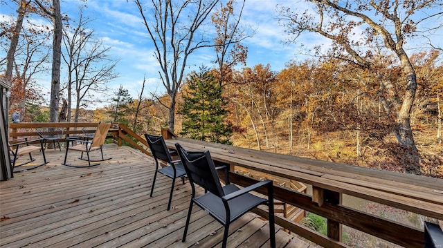 view of wooden terrace