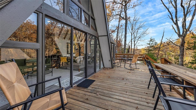 view of wooden terrace