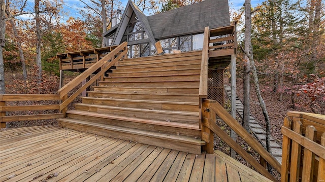 view of wooden deck