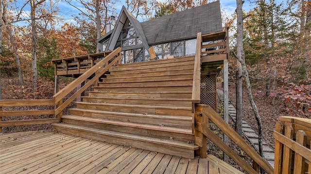 view of wooden deck