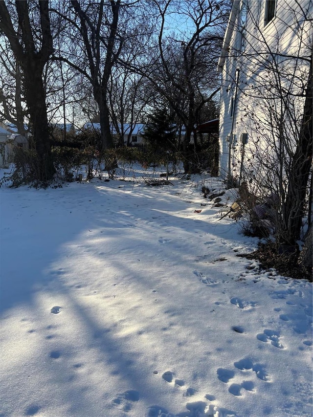 view of snowy yard