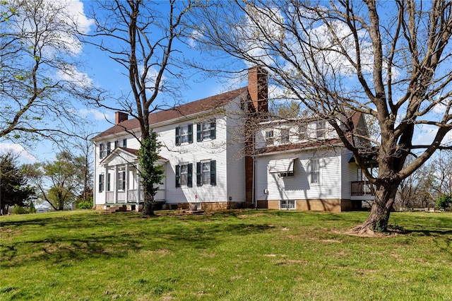 exterior space featuring a yard