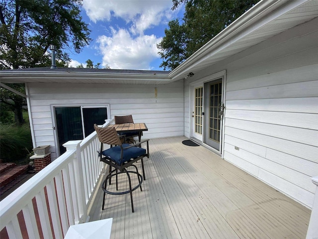 view of wooden terrace